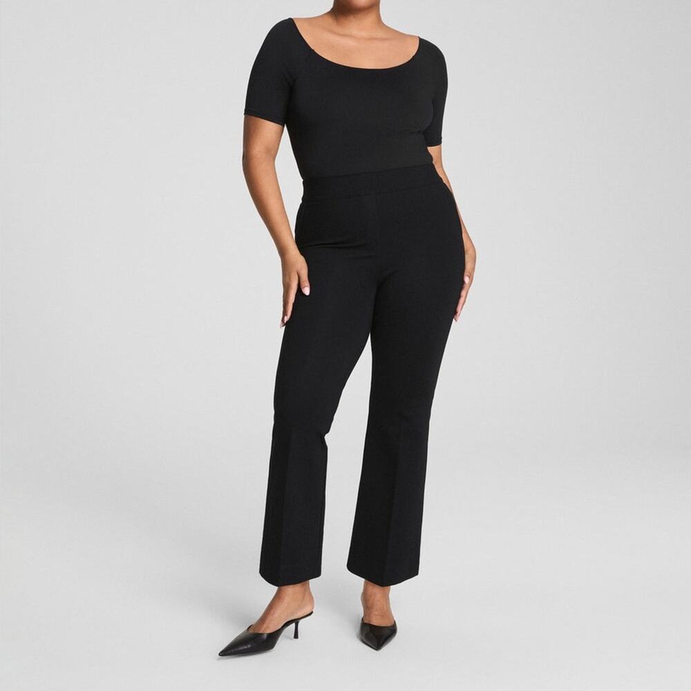 Spanx SPANXsupersmooth PerfectFit Ponte Kick Flare Pant Black Size Large